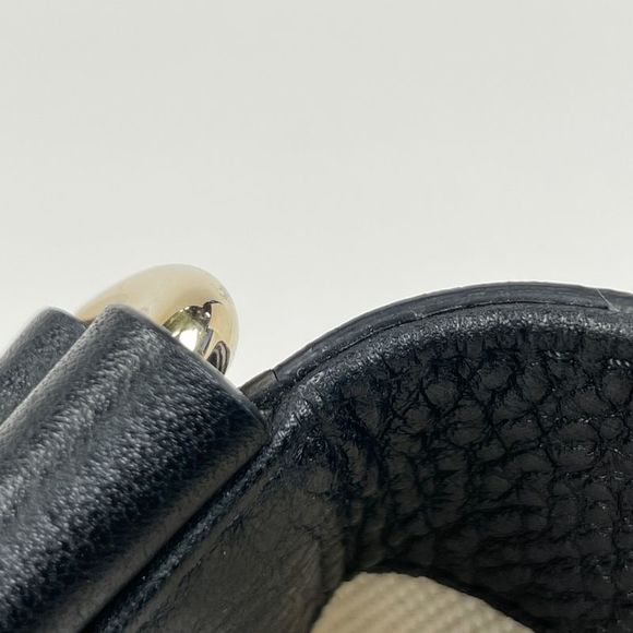 Gucci Soho Tote Bag Fringe Interlocking G Tote Leather Black 282309 Women - Picture 4 of 9